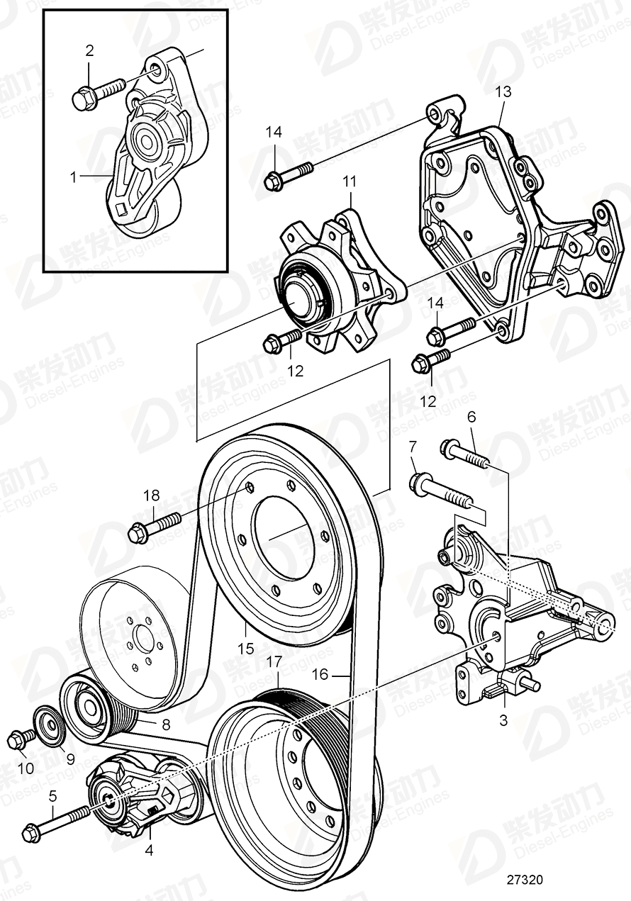 VOLVO Pulley 20758400 Drawing